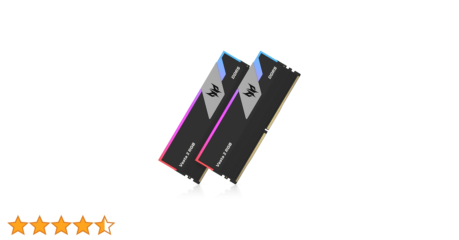 AcerPredatorVesta Ⅱ DDR5 32GB16GB×2枚シルバー Acer Predator Vesta II DDR5 RGB RAM 32GB (16GBx2) 6000MHz - CL30